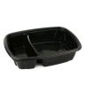 Контейнер 950[650+300] мл 2-секц., 230х170х50 мм, без крышки, черн., ПП, 50 шт/упак "ПолиЭр" 300 шт/кор РОССИЯ К-230-170-50-2