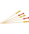 Пика 120 мм, диз. "Рио", желто-красн., бамбук, 100 шт/упак 40 упак/кор КИТАЙ 440-710