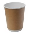 Стакан бумажный 250 мл 2 сл., d80 мм, крафт-бел., карт., 20 шт/упак 500 шт/кор РОССИЯ 220042/220078/220096/220333