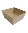 Одноразовый квадратный контейнер из картона, коричневый, внеш. 100х100х49 мм, внутр. 86х86х40 мм, ECO SmartPack 300