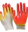 Перчатки нитяные, двойной облив, бело-красн., х/б+латекс, 1 пар/упак 300 пар/кор РОССИЯ