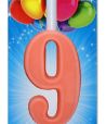 Свеча для торта диз. "Цифра 9", оранж., 1 шт/упак 30 шт/кор РОССИЯ 3109
