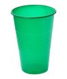 Стакан для холодных, горячих напитков, объем 0,20л, зелёный, 12 штук