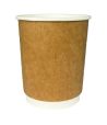 Стакан бумажный 250 мл 2 сл., d80 мм, крафт-бел., карт., 20 шт/упак 500 шт/кор РОССИЯ 01-125005-020/500/15