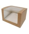 Коробка для кондит. изделий 130х110х80 мм, с окном, неразъем.крышка, крафт-бел., карт., 25 шт/упак "OSQ" Solo Show Box 350 шт/кор РОССИЯ OSQ Solo show box (350)
