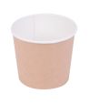 Контейнер 400 мл, d100хh85 мм, без окна, без крышки, крафт-бел., карт., 30 шт/упак "OSQ" Round Bowl 600 шт/кор РОССИЯ Round Bowl 400 kraft