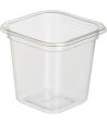 Контейнер 250 мл 1-секц. 83х83х75 мм, без крышки, прозр., ПЭТ, 900 шт/кор "Комус" 900 шт/упак РОССИЯ Д-220 (ПЭТ)