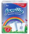 Полотенца бумажные 2-сл., бел., 10 м, 2 рул/упак "Familia" Радуга 16 упак/кор РОССИЯ 5050455