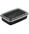 Контейнер 830 мл, прямоугольный, 207х140х40 мм, чёрный