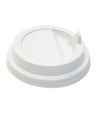 Крышка для стаканов, для холодного и горячего, d 90 мм, белая, с клапаном