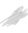 Комплект столовых приборов №5 [лож.ст.+ вил.+ нож: 165 мм, бел., ПС+ салф.+ з/ч.], 300 шт/кор 300 шт/упак РОССИЯ Н51-004