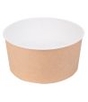 Контейнер 1000 мл, d150хh77 мм, без окна, без крышки, крафт-бел., карт., 45 шт/упак "OSQ" Round Bowl kraft 270 шт/кор РОССИЯ Round Bowl 1000 kraft